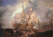 Joseph Mallord William Turner Sea fight oil painting reproduction